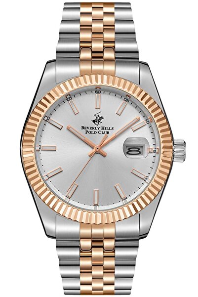 Beverly Hills Polo Club ساعة رجالية أنالوج بمينا فضية - BP3018X.530