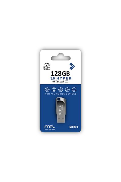 MTL محرك ذاكرة فلاش USB سعة 128 جيجابايت USB 3.0 معدني MT874