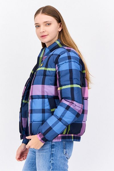 Lyle & Scott Women Brand Logo Puffer Jacket, Blue