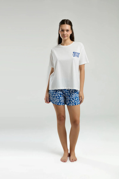 Rolypoly Anne & Kız Şort Takımı, (Ayrı Ayrı Satılmaktadır) %100 Pamuk Süprem, Kısa Kol, Bisiklet Yaka