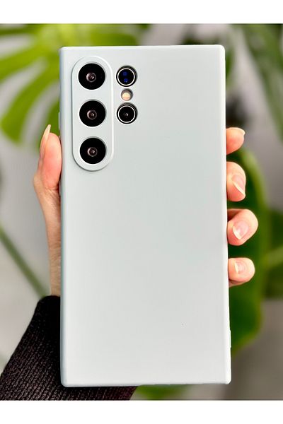 Go Aksesuar حافظة Galaxy S24 ULTRA متوافقة مع غطاء السيليكون المرن المخملي من الداخل S24 ULTRA