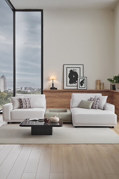 Enza Home Mesta Sağ Köşe Kombinasyon  1, Krem