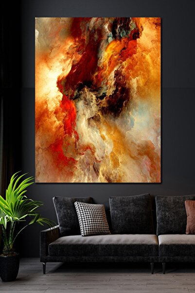 Hediyeler Kapında 50x70 Su Ve Ateş Kanvas Duvar Tablo