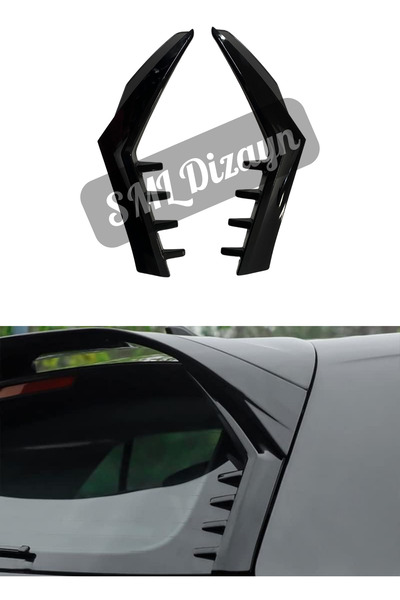 SML Dizayn Volkswagen Golf 8 Spoiler Çıtası-Bıçağı 2021-2025 Parlak Siyah