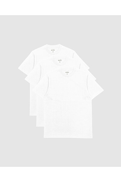 pandy 3'lü Unisex Oversize Suprem T-Shirt - Tişört