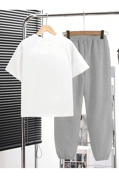 Laches Los Angeles Printed Children's T-Shirt and Sweatpants Set of 2