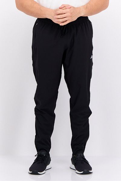 adidas Men Regular Fit 3-stripes Running Track Pants, Black