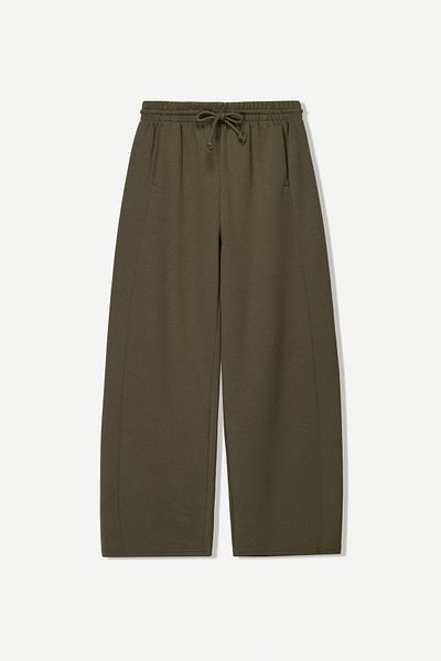 Bershka Plush barrel trousers