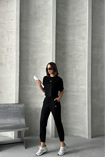 Neşeli Butik γυναικείο σετ αθλητικής φόρμας από πλισέ modal ύφασμα NBG074