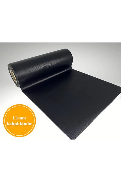 almital mobilya aksesuarları furniture accessories Black Striped Faux Leather - 48Cmx1M, Drawer and Carpet Anti-Slip, Shelf Cover