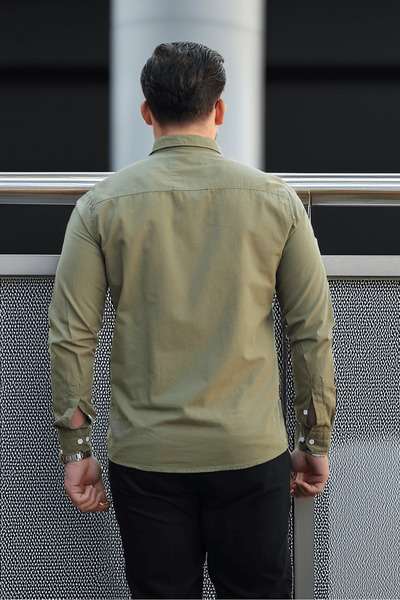 Valiberta York Linen Men's Shirt - Khaki