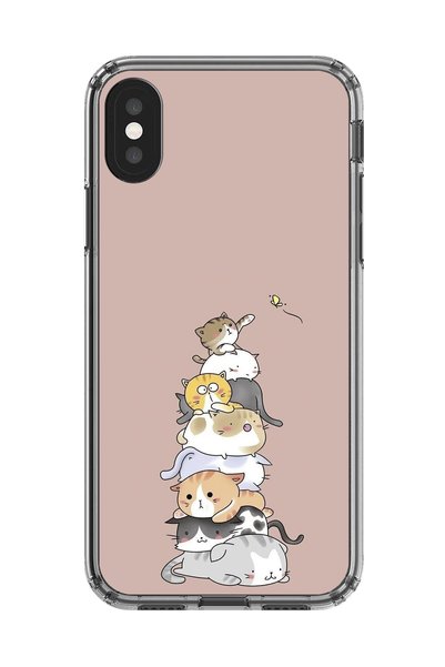 Dali Design iPhone X Compatible Transparent Case Kittens 1 Design