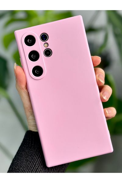 Go Aksesuar حافظة Galaxy S24 ULTRA متوافقة مع غطاء السيليكون المرن المخملي من الداخل S24 ULTRA