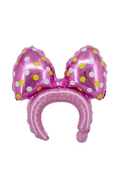 Öz Ambalaj Kurdele Folyo Balon Taç Doğum Günü (Pembe)