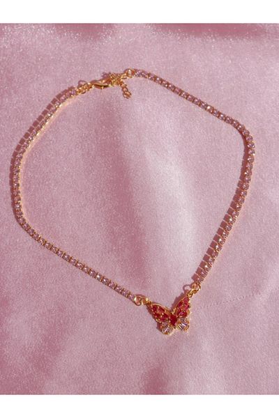Reorah Collection Soft Butterfly Waterway Choker Necklace