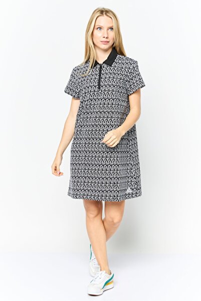 adidas Women Sportswear Fit Short Sleeves Outdoor Dress, Black