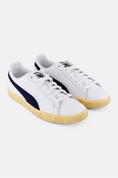 Puma Men Clyde Vintage Lace Up Outdoor Shoes, White