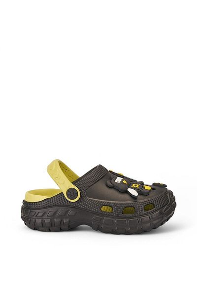 McDark Girl's and Boy's Black Beach Sea Slippers Sandals