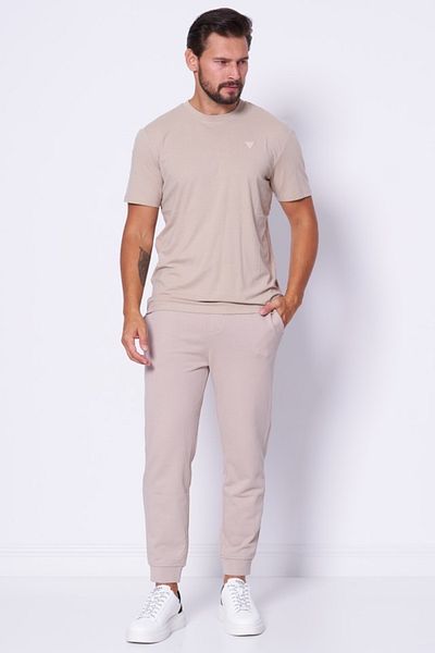 Guess Jeans Ανδρικό μπεζ μπλουζάκι τζιν Hedley Guess
