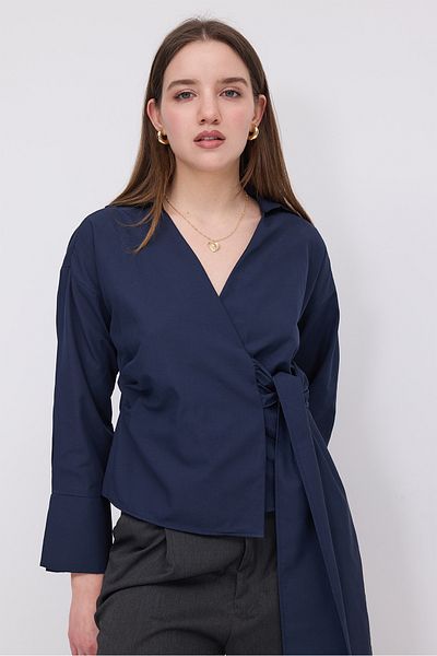 Addax Side Tie Shirt G16797-Z12