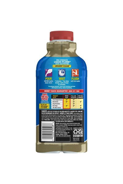 Liquid Plumr High-Performance Fast-Acting Urgent Clear Clog Destroyer 502ml