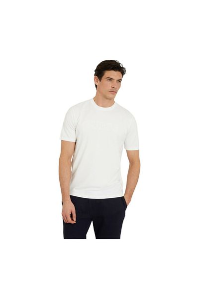 Guess Jeans Ανδρικό λευκό t-shirt τζιν Alphy Guess