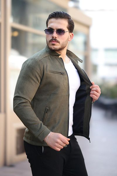 ByTrend Εποχιακό παλτό με φερμουάρ στο στήθος Judge Collar Suede Pldp 2904