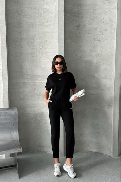 Neşeli Butik γυναικείο σετ αθλητικής φόρμας από πλισέ modal ύφασμα NBG074