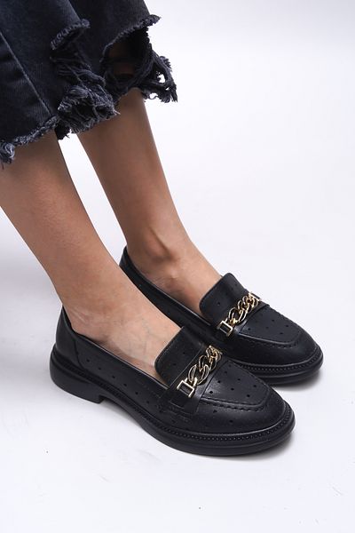 Riccon Women's Loafer Jessimyra Black Skin 0012454