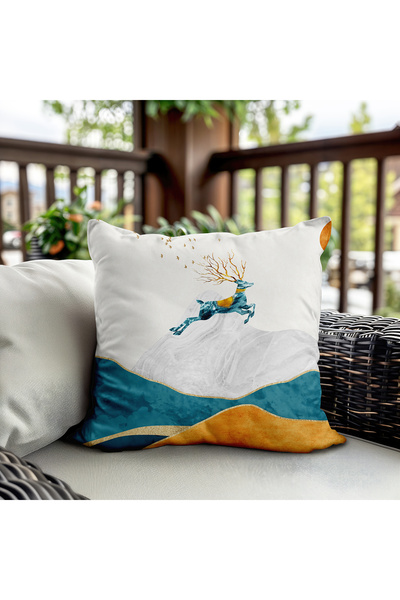 milroma Двустранно отпечатана калъфка за възглавница от кадифе с флорален мот...