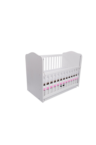 Vessanti Pătuț balansoar glisant Como - alb cu roz