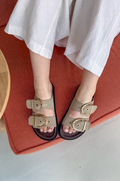 SHOEBELLAS Boris Mink Women's Slippers with Double Buckle Detail