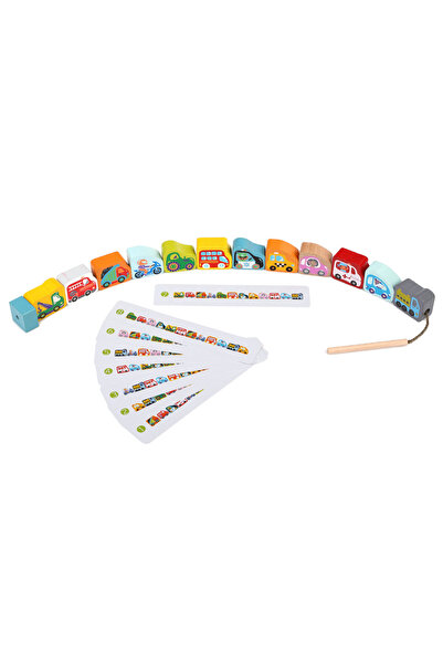 CUBIKA Jucarie din lemn, Cubika, Joc de Indemanare, Masinute Zburatoare