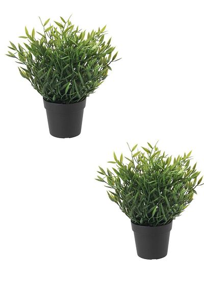 IKEA FEJKA Artificial Plant in Pot, Indoor/Outdoor 2pcs House Bamboo, 9 cm