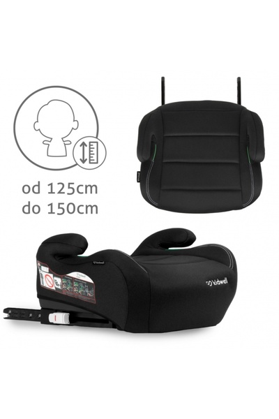 OEM Inaltator auto 125-150 cm cu ISOFIX Kidwell Ovan - Black
