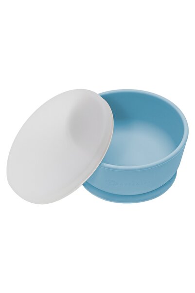 APPEKIDS Bol Din Silicon Cu Ventuza Si Capac, - Aqua Blue
