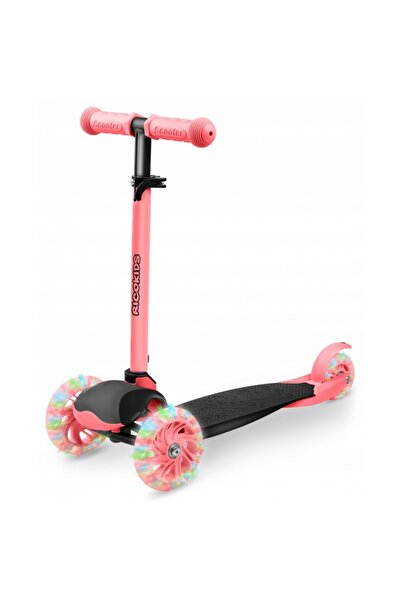 Ricokids Trotineta cu roti cu LED Ricokids Loco 765108 - Roz cu negru