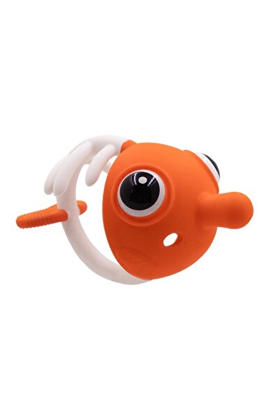 Mombella Silicone Teething Ring, Mombella, Clownfish Orange