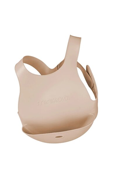 MinikOiOi Baveta Flexi Bib Minikoioi, 100% Premium Silicone - Bubble Beige