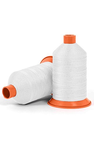 hapshoe Durak Poly 3 Ply White 2400 m Polyester Sewing Thread