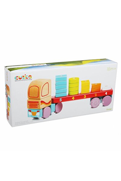 CUBIKA Jucarie Din Lemn, , Camion Cu Forme Geometrice