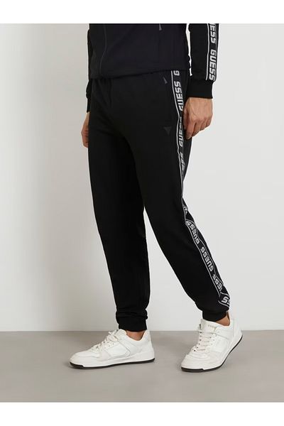Guess Jeans Ανδρικό μαύρο παντελόνι πίστας New τζιν Arlo Guess