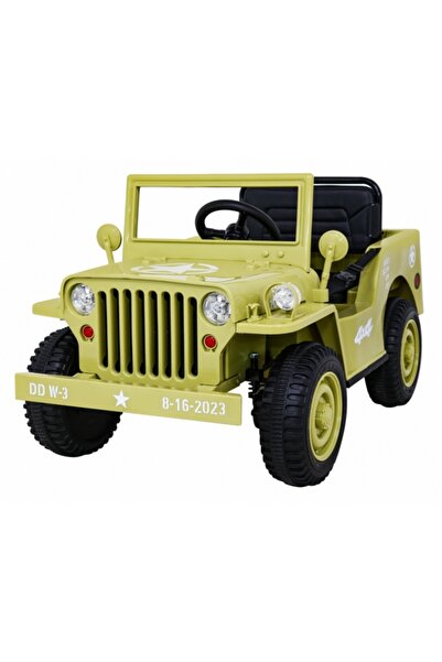 Ramiz Masinuta electrica cu telecomanda Military Retro 4 X 4, roti EVA, scaun...