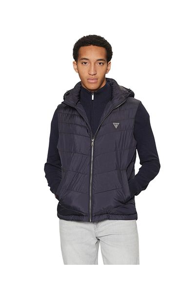 Guess Jeans Men's blue hooded vest Guess jeans