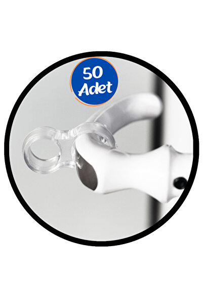 Frater Home 50 ADET Plastik Pvc Şeffaf Kapı Kolu Tutucu Tutacağı Durdurucu Pencere Tamponu Stoperi Elastik