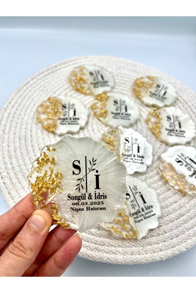 Uğur efendi şekerleme Epoksi Magnet 25 Adet Magnet Nişan Magneti Nikah Magnet...