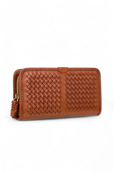 GÖN Genuine Leather Women's Wallet 16 Arta Tan