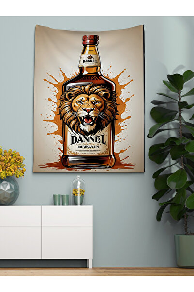 OZG DESİGN Viski Şişesi Desenli Duvar Örtüsü Ve Duvar Halısı