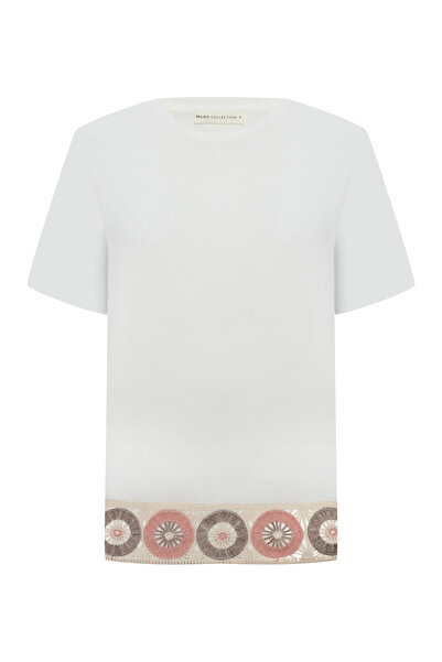 Mudo NAKIŞ DETAYLI KISA KOLLU T-SHIRT