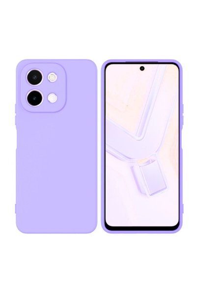 HANPORIUM جراب سيليكون متوافق مع Vivo Y28 - غطاء مرن بلون باستيل مع حماية للك...